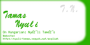 tamas nyuli business card